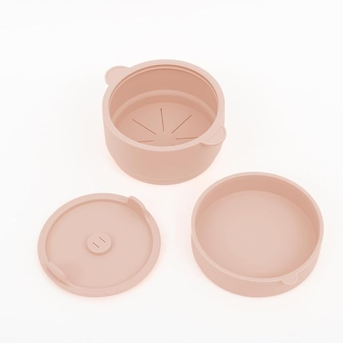 Microwave Low Carb Rice Cooker Container Diet Low Carb Rice Silicone Rice Cooker Pink
