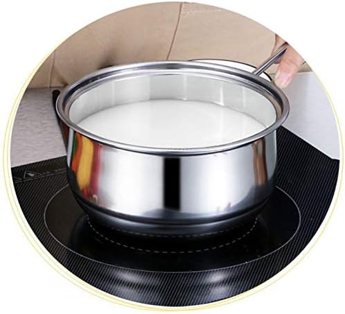 3pcs Stainless Steel Cookware Set Flat Bottom Frying Pan Soup Pot Milk Pot Kit Great for Gas Stove Induction Cooker Electric Furnace (Style One)