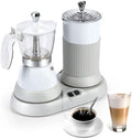 STDZQCWY Espresso Coffee Maker 480W Household Mini Automatic Milk Foaming Machine Slow Brew Espresso Coffee Maker with Milk Frother for Home Kitchen Coffee Shop Restaurant