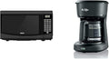 RCA 0.7 Cu. Ft. Microwave and Mr. Coffee 5-Cup Mini Brew Switch Coffee Maker Bundle Black