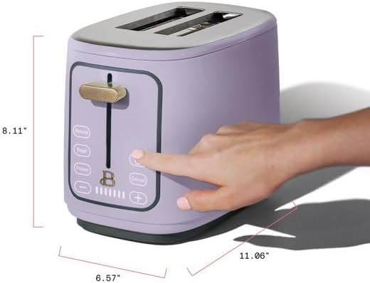 New beautifull 2-Sliice Digital Toaster with Touch-Activated Display Adjustable Browning Control Auto Shut-Off by D'rew Barry'more (Lavender)