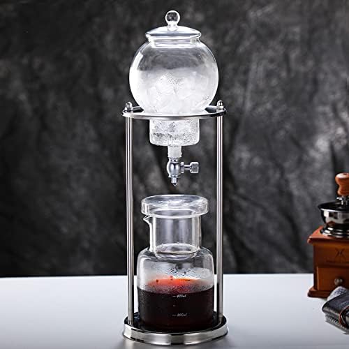 Ice Drip Coffee MakerPortable Cold Brew Coffee Machine Cold Brew Dripper Coffee Maker 600ml Cold Brew Tower for Home Office