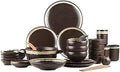 Dinnerware Set Luxury Family Dinner Service Set 34-Piece Dinnerware Sets Creative Green Porcelain Tableware Set with Plates Bowls and Cups Ceramic Dinner SetGreen