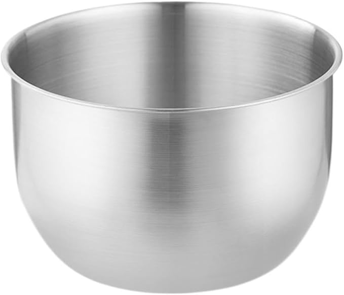 304 Stainless Steel Egg Beater Bowl Deepened Splash Proof Straight Edge Basin Baking Cake Whipped Cream Bowl(3400ml Medium)
