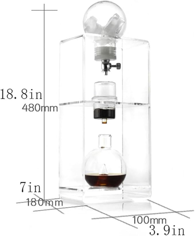 Drip Cold Brew Coffee Maker Set with water-tap Coffee Dripper Brewer with Adjustable Rate Dripper for family restaurant office Coffee Pots