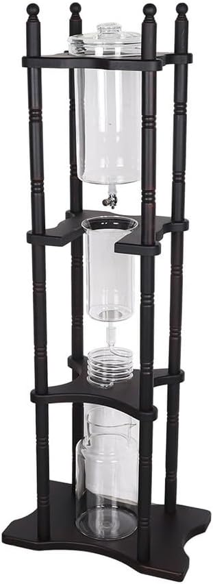 Cold Brew Coffee Machine Tower-Style Iced Coffee Machine 2L/67.63 oz Glass Dutch-Style Coffee Drip Filter Portable Home Ice Drip Coffee Tower