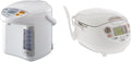 Zojirushi CD-LFC30 Panorama Window Micom Water Boiler and Warmer 101 oz/3.0 L White &amp NS-ZCC10 Neuro Fuzzy Rice Cooker 5.5-Cup White