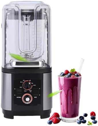 Commercial Smoothie Blender 2200W with Quiet Shield 2L Food Grade Pitcher FastIce Crusher Self Cleaning Feature Heavy Duty Design