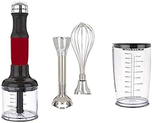 KitchenAid RKHB2561ER 5-Speed Hand Blender Empire Red (Renewed)