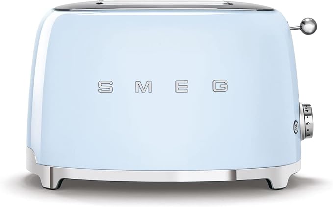 Smeg Retro Drip Coffee Machine and 2-Slice Toaster Bundle… (Blue)
