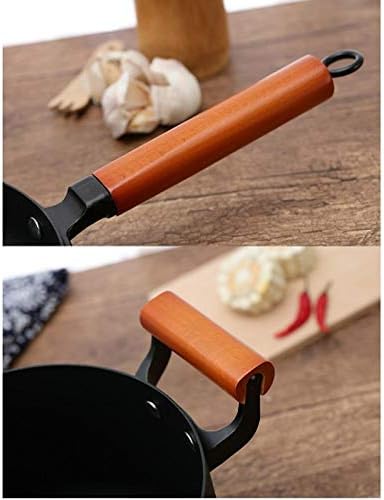 3PC Household Iron Pot Cooking Soup Sturdy Uncoated Non-stick Cookware for Store Camping Kitchen Home