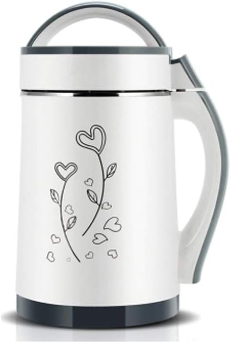 Soymilk Machine Household Soyabean Milk Maker Stainless Steel Filter-Free Heating Soy Beans Milk Juicer Grain Grinding(Gray)