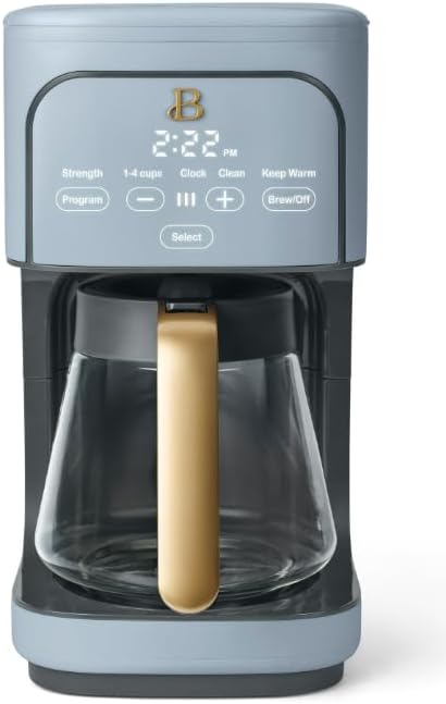 Beauti Coffee Maker 12 cup Programmable Brewing Versatility Advanced Programming 1200 W Keep Warm mode (Cornflower Blue)