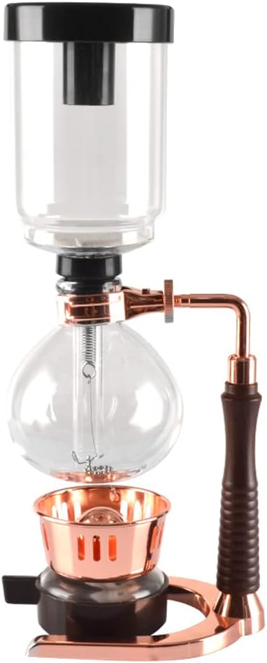 JITEM Cafetera Syphon Coffee Maker Manual Retro Vacuum Glass Siphon Pot Percolators 3 Cups Glass Tabletop Siphon Coffee Maker for Coffee or Tea