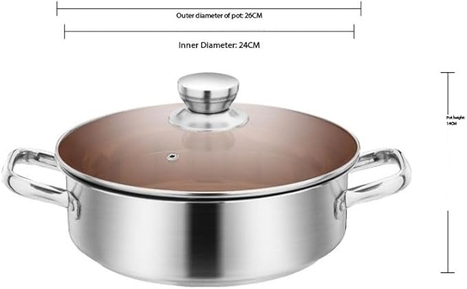 Easy to clean Stainless Steel Cookware Set Thickened Three Piece Kitchen Household Soup Pot Milk Frying Combination Kitchen
