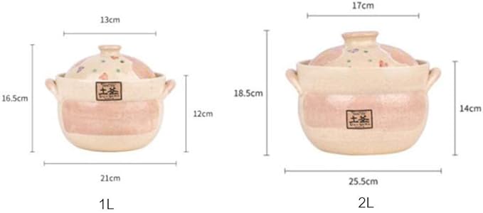 Cooking Pot Earthenware Clay Rice PotJapanese Stone Rice CookerStove Stew PotHot PotCeramic Casserole with LidHeat Resistant Stock Pot for Steam