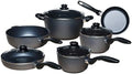 Swiss Diamond Pots and Pans Set Non Stick Nonstick Cookware Set Diamond Enforced Aluminum Non Stick Pots and Pan Set with Ergonomic Handles Dishwasher and Oven Safe 10 Pieces Grey