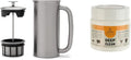 ESPRO - P7 French Press - Double Walled Stainless Steel Insulated Coffee and Tea Maker with Micro-Filter - Keep Drinks Hotter for Longer (Polished Stainless Steel 18 Oz) Cleaning Powder