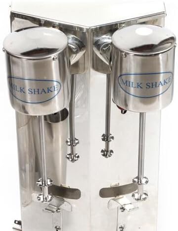 650ML Milkshake Maker Double Head Milk Shake Machine 180W 18000RMP High Speed Commercial Milk Shake Maker Stainless Steel Milkshake Blender with 4 * 650ml Cup 2 Speed Adjustable