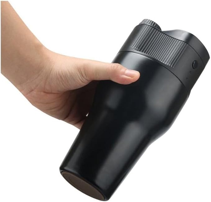 American Style Black USB Rechargeable Coffee Machine Capsule Powder Dual-use Electric Car Travel Outdoor Portable Coffee Machine