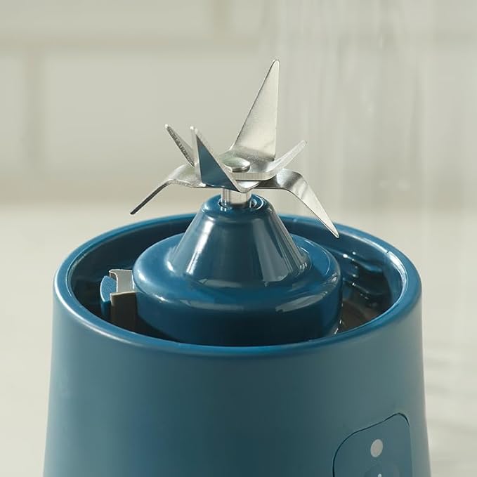 Portable Rechargeable Blender with 6-Prong Blade 16oz BPA-Free Jar 20+ Blends per Charge – Perfect for Smoothies Frozen Drinks and More – On-the-Go Convenience with Extra Lid &amp Safety Lock