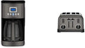 Cuisinart DCC-3200BKSP1 Perfectemp 14 Cup Progammable with Glass Carafe Coffee Maker Black Stainless Steel &amp CPT-180BKS Classic 4-Slice Toaster Black/Stainless Steel