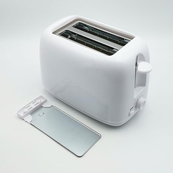 “2-Only Toaster Adjustable Browning Levels (7 Gears) Compact White Bread Toaster with STOP Button Suitable for Raisin Toast/Plain Bread – Ideal for Home Kitchen Breakfast”