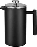 Press Coffee Maker Coffee Press CaffettiereCoffee Maker Coffee and Tea MakerDouble Wall Insulated Stainless Steel French Coffee Press Coffee Tea Maker with Stainless Steel Plunger - Easy to Clea