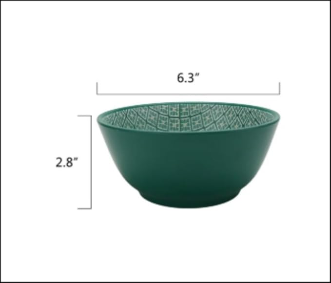 Bamboo Melamine Dinnerware Set 12-Piece – Lemon &amp Green