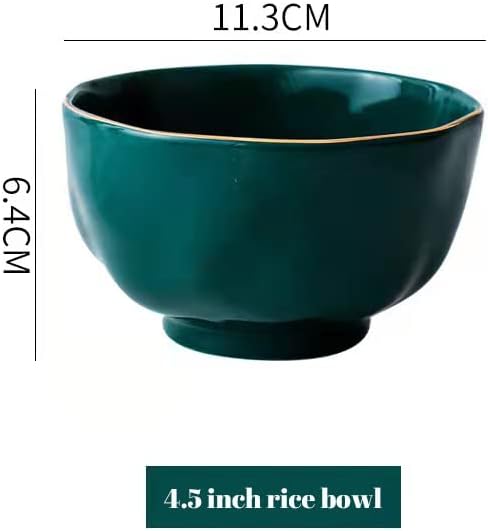Ceramic Bowls (Set of 4) Nesting Bowls for Space-Saving Storage Great for Cooking Baking Prepping Microwave Safe Mixing Bowl Set