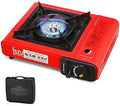 Outdoor Portable Cassette Gas Stove Windproof Camping Hiking Induction Cooker(Black) Cookware Set Cookware Picnic Boiler Cookware (Color : Red)