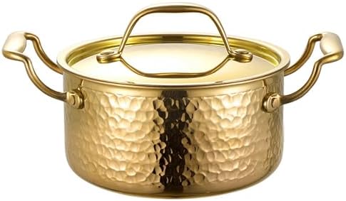 Premium Handmade Copper Cooking Pot - Thick Hammered Pure Copper Cookware Elegant &amp Durable Kitchen Essential Perfect Size for Cooking Enthusiasts &amp Chefs