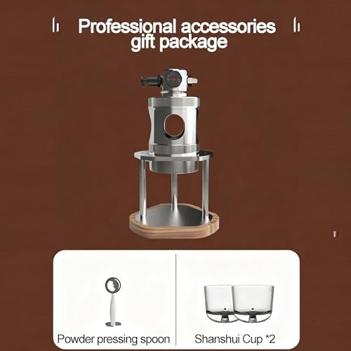 Coffee MachineEspresso Maker58mm Pneumatic Portable Manual Coffee Machine w/Pressure Gauge16Bar Fast ExtractionStainless SteelDetachable Design