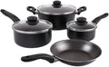 7 Piece Non Stick Aluminium Cookware Set - Pots Pans with Even Heating Perfect for Daily Cooking