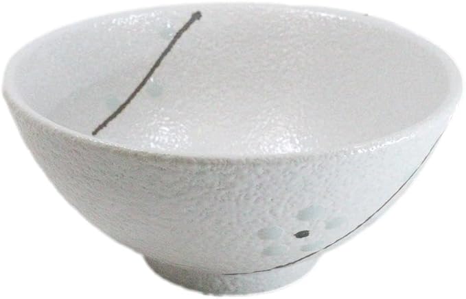 Ebros Gift Modern Yukino Hana Snow Flowers Ceramic Dinnerware Serveware Kitchenware Set Oriental Asian Restaurant Supply (Pack Of 6 Soup Salad Appetizer Dessert Rice Bowls 10oz)