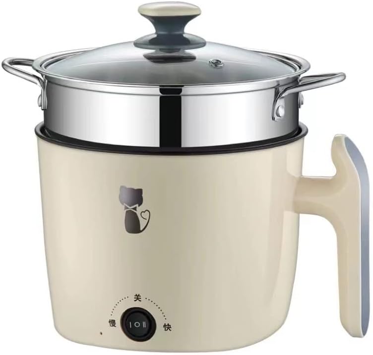 JYYBN Electric Mult-Functional Cooker with Steamer to Cook Noodle Egg Fish Meat Hot Pot Rice Porridge Soup Non Stick Coating&ampStainless