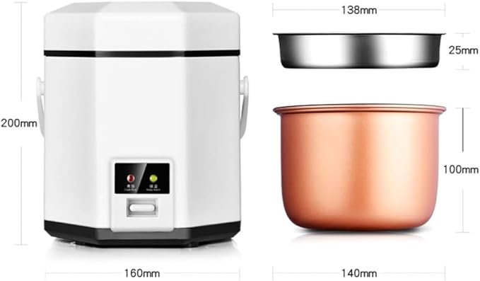 Rice Cooker 1.2L Mini Rice Cooker Small 2 Layers Steamer Multifunction Cooking Pot Electric Insulation Heating Cooker