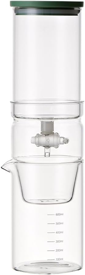 Ice Cold Brew Coffee Maker 600ml/20oz Borosilicate Glass Dripper Iced Coffee Brewer with Adjustable Water Flow