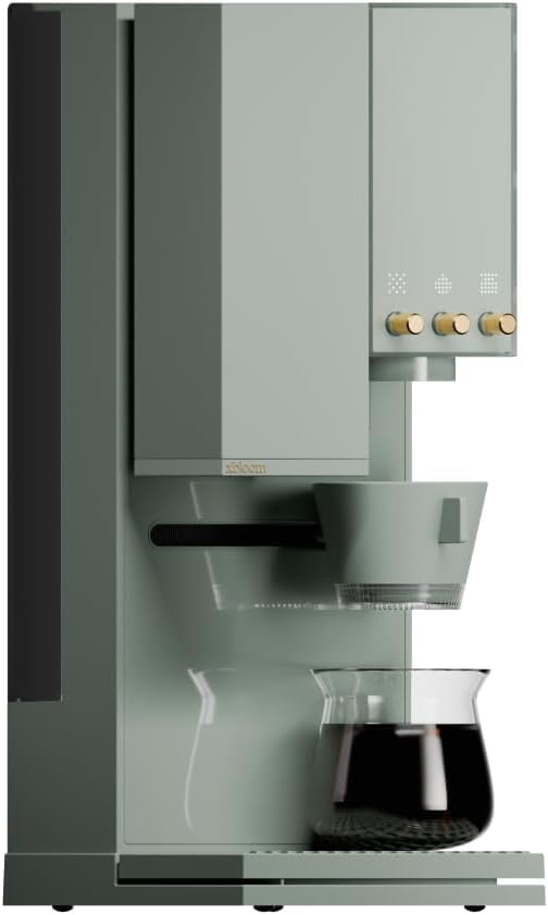 xBloom Studio – The Ultimate Coffee Machine – Drip Coffee Maker with Integrated Grinder Scale and 3 Levels of Automation Sage Green x Gold
