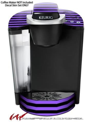 Decal Style Vinyl Skin compatible with Keurig K40 Elite Coffee Makers Stripes Purple (COFFEE MAKER NOT INCLUDED)