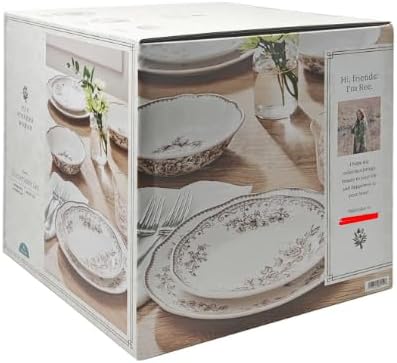 Agatha 12-Piece Stoneware Dinnerware Set (Brown)