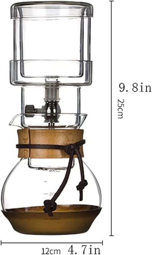 Beverage Equipment Small Cold Brew Coffee Maker Coffee Maker in Glass with Stainless Steel Adjustable Dripper Siphon Coffee Maker with scale Siphon Coffee Maker