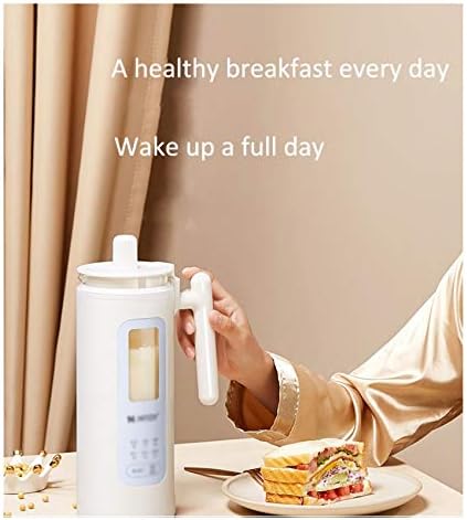 Soymilk Machine Soy Milk Maker Automatic Portable Electric Heating SOYA-Bean Milk Stir Rice Paste Maker Filter-Free 350ml(Gray)