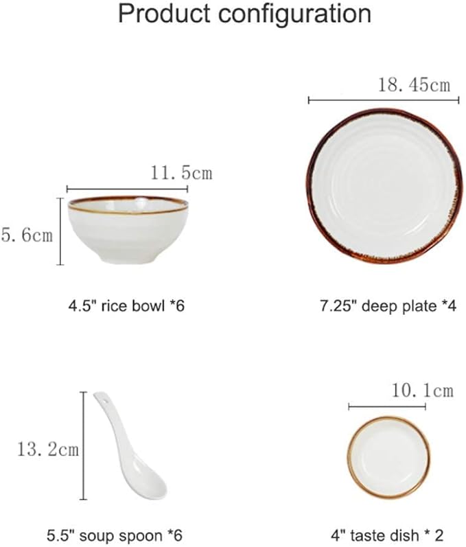 Ceramics Dinner Sets Bowl/Dish/Plate Multiple Types Dinnerware-Style Emboss Tableware Set - Family Party and Kitchen Restaurant18Pieces Plates