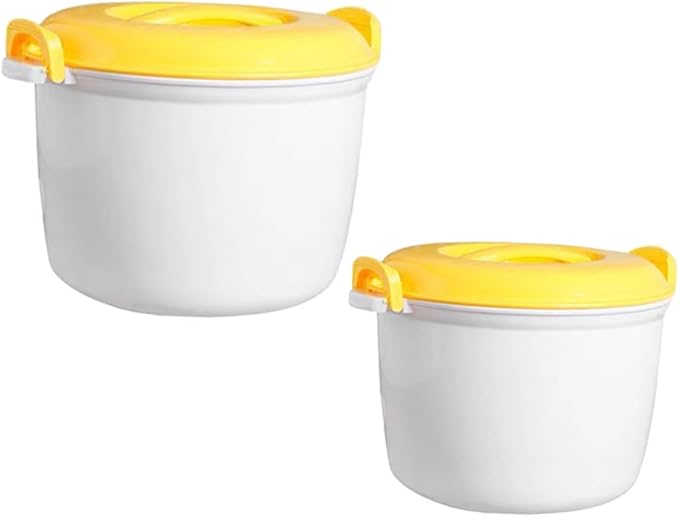 Garneck 2pcs Microwave Rice Cooker Small Rice Cooker Food Containers Steamer Lunch Box