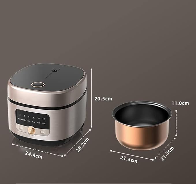 3-liter Household Rice Cooker Large Capacity 12-hour Preset Timer Non-stick Liner Removable Inner Lid Multi-function Electric Cooker