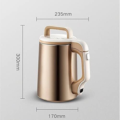 Soymilk MachineDiaoZhaTian Easy to Clean Automatic Hot Soymilk Machine Multi-Function Stainless Steel Liner Broken Wall Free Filter Capacity Rose Gold