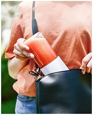 Portable Blender Personal Hand Smoothie Travel Blender Cup Fruit Mixer Rechargeable with USB Mini Blender for Fruit Juice Milk Shakes for Great Mixing (Color : Green) (Green)