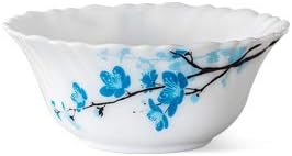 Larah By Borosil Mimosa Opalware Dinner Set 21-Pieces White