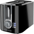 BLACK+DECKER 2-Slice Toaster 7 Toast Shades Removable Crumb Tray Illuminated Bagel Frozen and Cancel Functions
